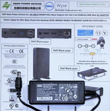 APD Dell Wyse DA-30E12 12V 2.5A 30W AC Adapter Lader Oplader