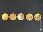 5x 10 gld Wilhelmina goud vergulde replica vaste pr. € 15,00, Verzenden, Nederland, Munten