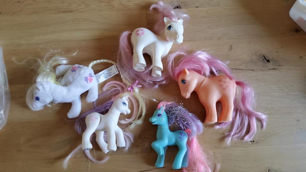 Vintage My Little Pony Hasbro G1 en G2 en stoffen Pony., Ophalen of Verzenden
