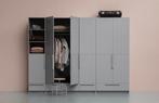 WOOOD PURE kledingkast, betongrijs ( model winkel), 200 cm of meer, Nieuw, 50 tot 100 cm, Natuurlijk wonen