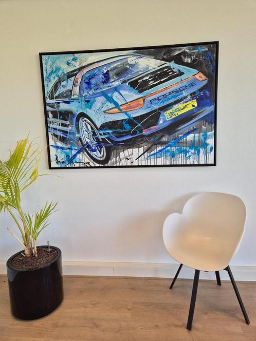 Schitterend groot schilderij Eric-Jan Kremer Porsche 2010, Antiek en Kunst, Kunst | Schilderijen | Modern, Ophalen of Verzenden