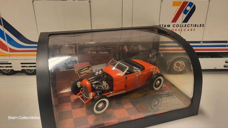 Highway 61 Ford Model A V8 Hotrod Roadster Origins of Speed, Hobby en Vrije tijd, Modelauto's | 1:18, Zo goed als nieuw, Auto