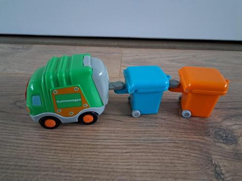 Vtech Toet Toet Auto's - Vigo Vuilniswagen met 2x container, Kinderen en Baby's, Speelgoed | Vtech, Gebruikt, 2 tot 4 jaar, Ophalen of Verzenden
