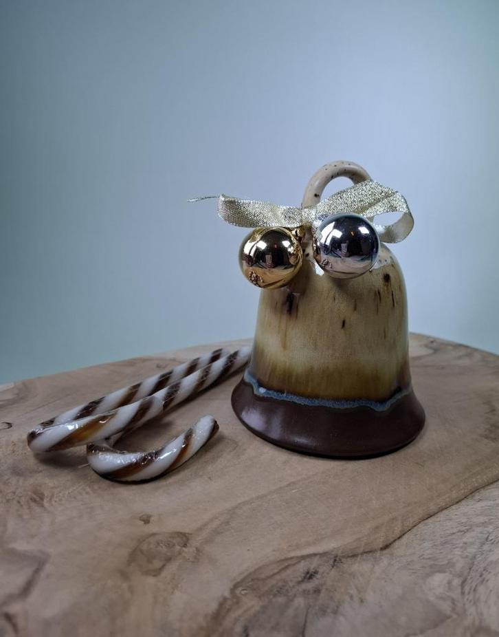 Handgemaakte keramiek kerstklok, Sandstone., Huis en Inrichting, Woonaccessoires | Overige, Nieuw, Ophalen of Verzenden