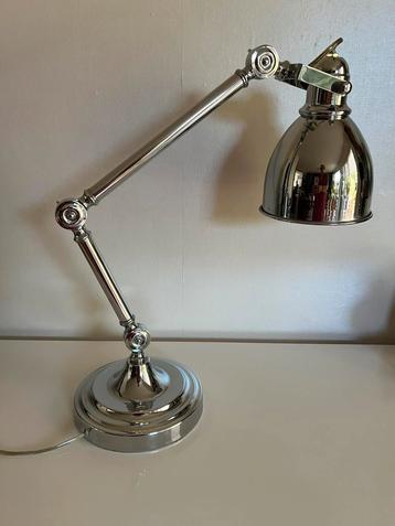 Grote  Zware Design Scharnier Metalen Burolamp~Chroom beschikbaar voor biedingen