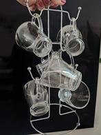 Senseo Glazen koffie kopjes + Rekje, Ophalen of Verzenden, Nieuw