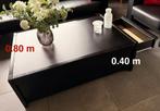 Zwarte salontafel met lades, Huis en Inrichting, Tafels | Salontafels, Ophalen, Gebruikt, 100 tot 150 cm, 50 tot 100 cm