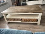 Massieve houten salontafel, Huis en Inrichting, Tafels | Salontafels, 50 tot 100 cm, 100 tot 150 cm, Gebruikt, Rechthoekig
