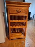 Teak houten wijnrek, Ophalen, 5 tot 15 flessen, Zo goed als nieuw, 75 cm of meer