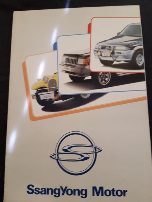 Folder SsanYong programma – Panther Kallista 1992 (?), Boeken, Auto's | Folders en Tijdschriften, Zo goed als nieuw, Overige merken