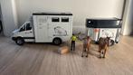 Bruder paarden trailer met paarden, Ophalen of Verzenden, Zo goed als nieuw
