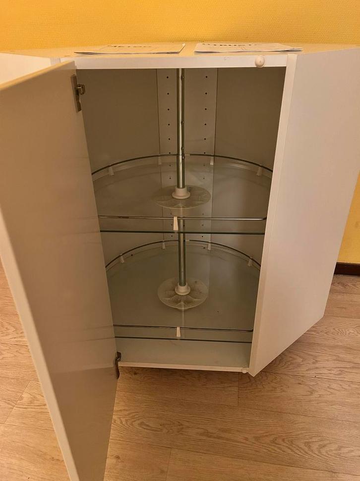 Metod hoek-bovenkastje met Utrusta inzet (IKEA), Huis en Inrichting, Keuken | Keukenelementen, Gebruikt, Minder dan 100 cm, Minder dan 50 cm