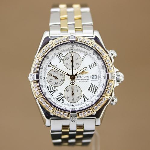 Breitling Crosswind Goud/Staal Diamant D13355, Sieraden, Tassen en Uiterlijk, Horloges | Heren, Gebruikt, Polshorloge, Breitling