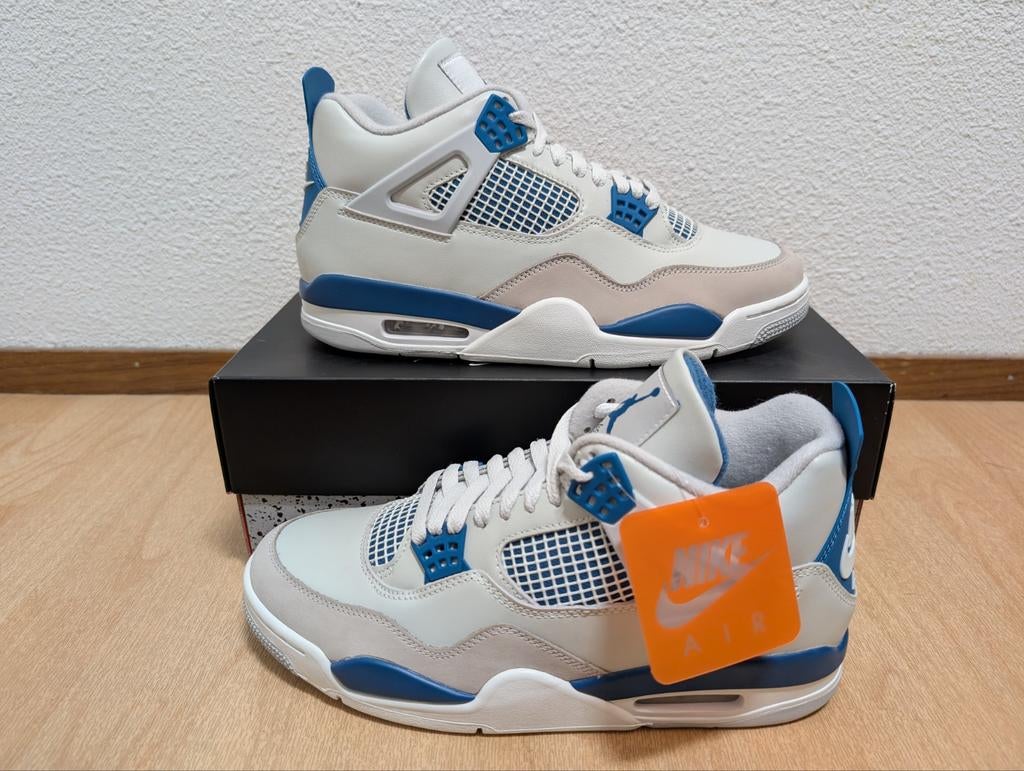 Nike Air Jordan 4 Military Blue 2024 maat 45 / 11, Overige kleuren, Nieuw, Ophalen of Verzenden, Sneakers of Gympen