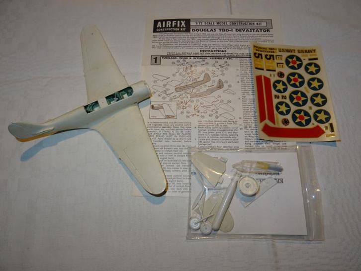 Douglas TDB-1 Devastator 1:76, Modelnummer 264, Hobby en Vrije tijd, Modelbouw | Vliegtuigen en Helikopters, Vliegtuig, 1:72 tot 1:144