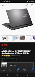 Asus ROG Strix G17 Ryzen 9 - 240Hz QHD Gaming Laptop, Computers en Software, Ophalen, Gebruikt, Met videokaart, Asus