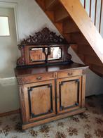 1 plank 2 lades 98 hoog bovenstuk 74 diepte 52x1.27 breed, Antiek en Kunst, Ophalen