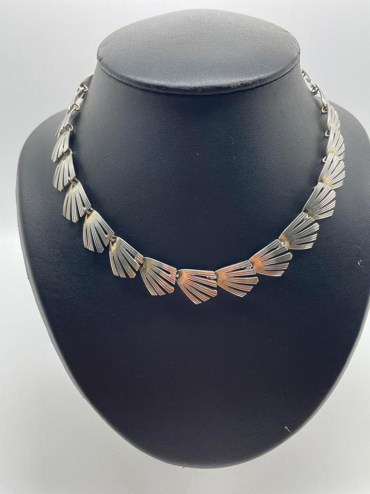 Z700 Prachtige zilveren ketting unieke schakel, Sieraden, Tassen en Uiterlijk, Kettingen, Zilver, Zilver, Ophalen of Verzenden