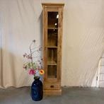 Vitrinekast - 40 cm breed - teakhout- TTM Wonen, TTM Wonen, Meubels – (Perzische) Tapijten en Woonaccessoires, Minder dan 50 cm