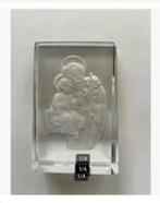 Brocante Kristal stand Heilige Anthonius kind 6 x 4 x 1,5 cm, Ophalen of Verzenden