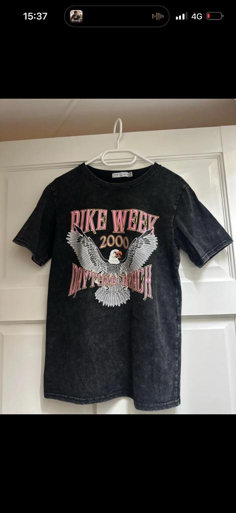 Vintage Harley Davidson Tshirt, Zwart, Ophalen of Verzenden, Zo goed als nieuw, Korte mouw