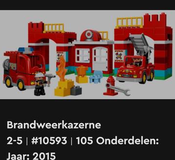 Complete Duplo Brandweerkazerne set105993 beschikbaar voor biedingen