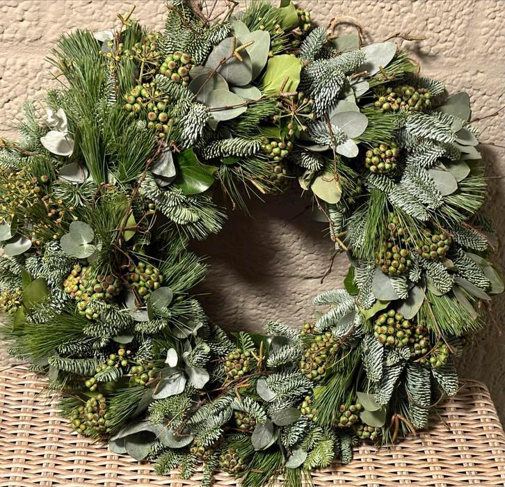 Kerstdeurkrans - 45cm - Handgemaakt door bloemist, Huis en Inrichting, Woonaccessoires | Kransen, Nieuw, Ophalen