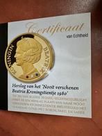 Gouden Beatrix Kroningstientje 1980 - HERSLAG, Koningin Beatrix, Losse munt, Goud, Overige waardes