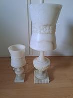 TE KOOP: Lamp met marmeren voet, Huis en Inrichting, Lampen | Tafellampen, Overige materialen, Gebruikt, Vintage, 50 tot 75 cm
