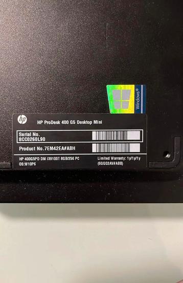 HP ProDesk 400 G5 Desktop Mini beschikbaar voor biedingen