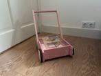 Little Dutch Loopwagen/blokkenkar. -Roze-, Kinderen en Baby's, Speelgoed | Houten speelgoed, Ophalen, Gebruikt, Duw- of Trekspeelgoed