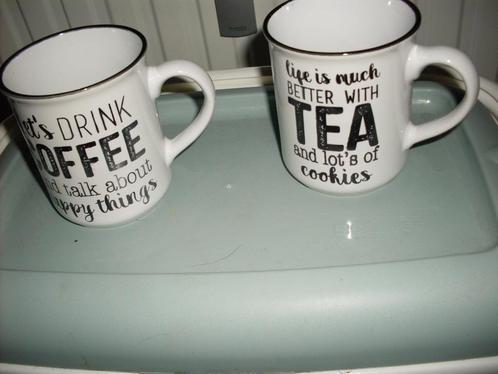 2 nieuwe koffie en thee mok, Huis en Inrichting, Keuken | Servies, Nieuw, Kop(pen) en/of Schotel(s), Overige stijlen, Aardewerk