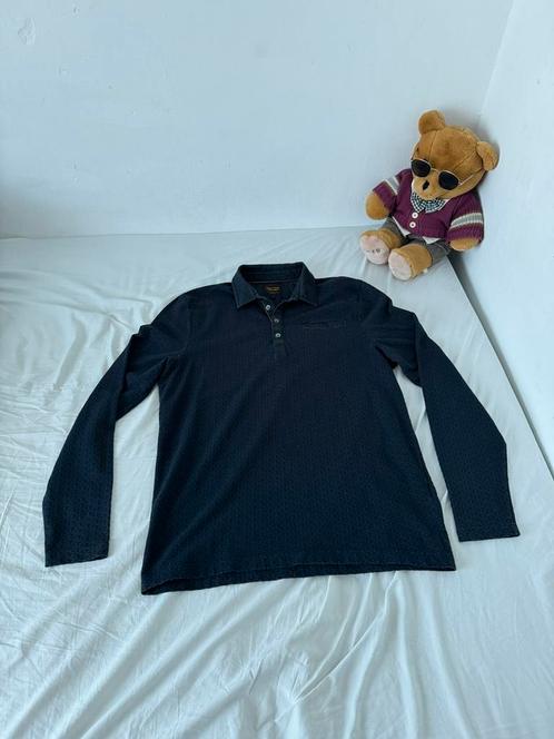 PME Legend longsleeve poloshirt, Kleding | Heren, Polo's, Zo goed als nieuw, Maat 52/54 (L), Blauw, Ophalen of Verzenden