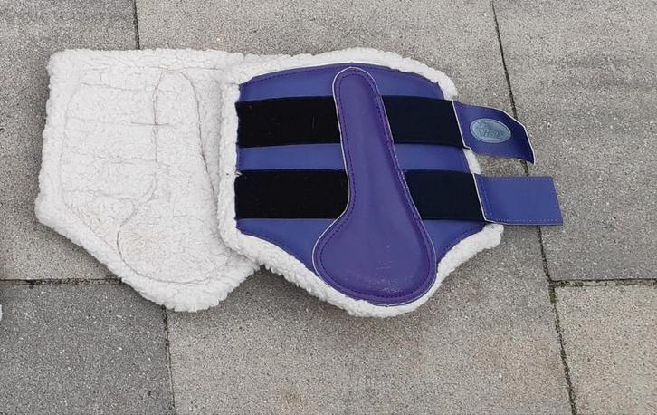 Flextrainers paars met bont, maat cob, Dieren en Toebehoren, Paarden en Pony's | Beschermers, Zo goed als nieuw, Ophalen of Verzenden