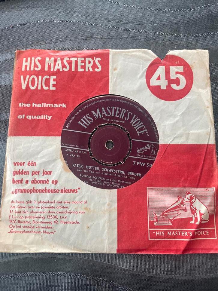 His Master's Voice - Rudolf Schock - Undine, Cd's en Dvd's, Vinyl Singles, Gebruikt, Single, Klassiek, 7 inch, Ophalen