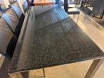 Eettafel graniet marmer massief 200x92cm, Huis en Inrichting, Tafels | Eettafels, Ophalen, Zo goed als nieuw, Rechthoekig, 200 cm of meer