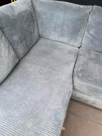 !!ACTIE!! TURQOUISE RIBSTOF HOEKBANK, GRATIS LEVERING, Huis en Inrichting, Banken | Bankstellen, 250 tot 300 cm, Verzenden, Hoekbank