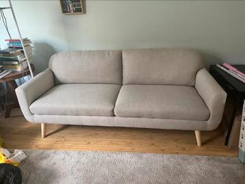 Beige 3 zitsbank