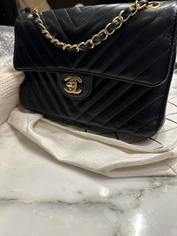 Chanel Classic Chevron Small Double Flap Zwart beschikbaar voor biedingen