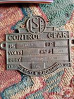 Bronze plaatje van antieke compressor, Ophalen of Verzenden, Zwart