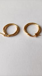 Oude gouden Creolen, 18 krt, Verzenden, Goud, Oorbellen