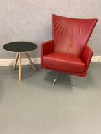 1x Montis Romeo rood leder - draaifauteuil, Zo goed als nieuw, Leer