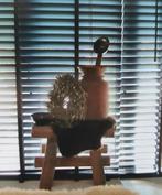 Sobere/brocante/India oude kruk/bijzettafel, Ophalen of Verzenden, Zo goed als nieuw, Hout