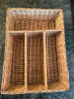 Rieten bestek bak, Ophalen of Verzenden, Zo goed als nieuw, Rechthoekig, Riet