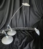 2 dezelfde massive lampen jaren 90. Metaal grijs chroom, Ophalen, Gebruikt, Metaal, Minder dan 50 cm