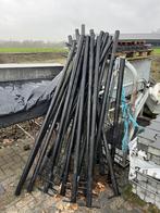 Zwarte ijzeren palen, Tuin en Terras, Palen, Balken en Planken, Ophalen, Zo goed als nieuw, 180 tot 250 cm, Palen