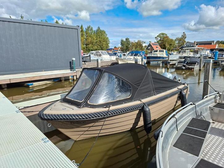 Liberty 4.85 sloep met Honda 10 PK langstaart., Watersport en Boten, Sloepen, Gebruikt, Tot 10 pk, 3 tot 6 meter, Buitenboordmotor