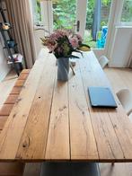 Eettafel eiken met kruispoot (8pers), Ophalen, Gebruikt, Eikenhout, 200 cm of meer