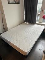 Tweepersoonsbed met matras, Huis en Inrichting, Ophalen, Overige materialen, Gebruikt, Zwart