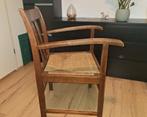 Oude stoel van hout en riet., Antiek en Kunst, Ophalen